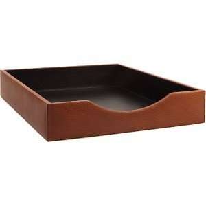  Bosca Correspondent Leather Letter Tray Chestnut Office 