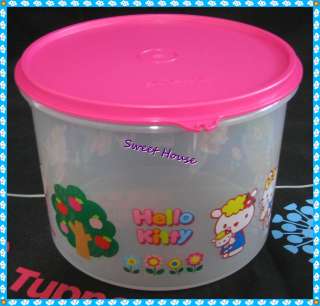 Tupperware Hello Kitty Large Canister 2.5L Pink Seal Rare New  