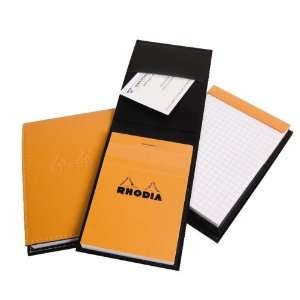  Rhodia Pad Holder with Graph Pad. Black Leatherette Cover 