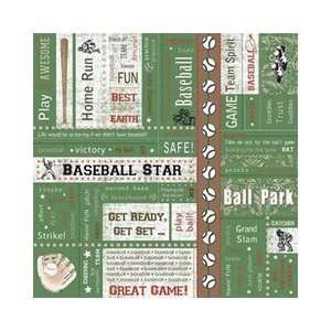 Carolees Creations   Adornit   Baseball Collection   12x12 Paper 