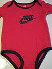 NIKE BOYS 3 6 MONTHS RED & NAVY BLUE ONESIE NEW