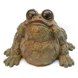 Garden Statue Lawn Ornament Michael Carr Ralph Frog Mossy Brown 12.5x9 