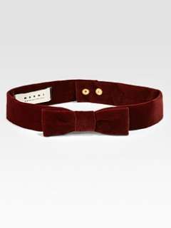 Marni   Velour Bow Belt