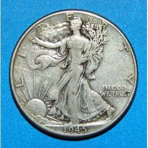  1945 Liberty Silver Half Dollar good Condition Everything 