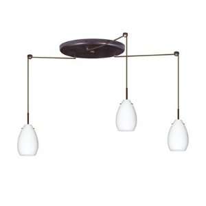  Three Light Mini Pendant with Large Round Canopy Bulb Type Halogen 