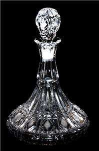 Rare Old ANTIQUE DECANTER Detail Cut Heavy Glass Liquor Whisky Bottle 