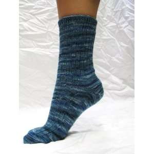  Hand Painted Blue Alpaca Socks 