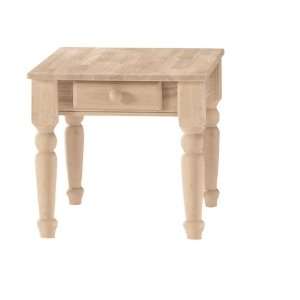  International Concepts Traditional Unfinished End Table 
