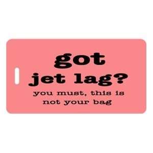  Jet Lag Personalized Luggage Tag   Coral