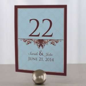 Victorian Table Number   Numbers 25 36   Powder Blue