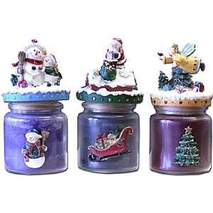  Candles with Decorative Holiday Toppers