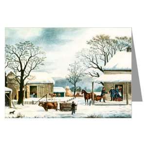  Ives Christmas Home for the Holiday Greeting Card Set