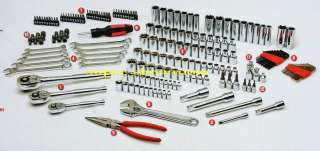 New 206 Piece Crescent Wrench Professional Mechanics Socket Wratchet 