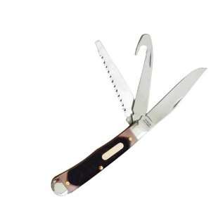   Folding Knife with Saw, Gut hook, and Clip Point Blade Home