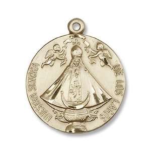  14kt Gold Senora de Los Lagos Medal Jewelry