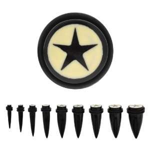  Horn   Star Organic Plugs   2G (6.5mm)   Sold As A Pair Jewelry