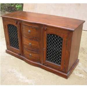  Iron work Solid Wood Sideboard Buffet Hutch Storage Chest 