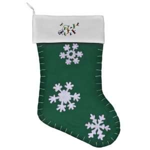   Christmas Stocking Green Dragonflies Glide on Gossamer Wings Dragonfly