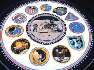   WARE Melamine ASTRONAUT Apollo MOON Missions 7 11 COMMEMORATIVE Plate