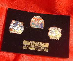 Miami Dolphins Dan Marino Hall of Fame NFL Pin Set  
