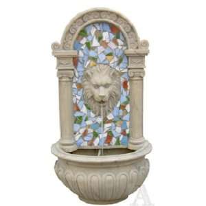   Wall Water Fountain Stained Glass Indoor Outdoor