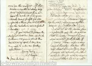 GOLD MINING, CIVIL WAR, PIKES PEAK, OLD WEST COLORADO HISTORIC LETTER 