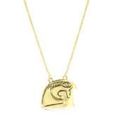 han cholo shadow series gold plated brass hawk head necklace