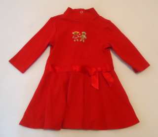  Sugar & Spice Baby Girls Red Gingerbread Knit Dress Sz 6 12 mo  