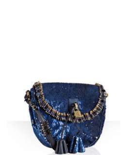 Marc Jacobs dark blue sequined Star small shoulder bag   up 