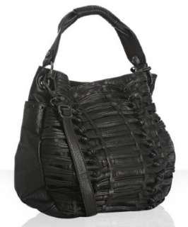 Vince Camuto black woven leather Anna convertible hobo   up 