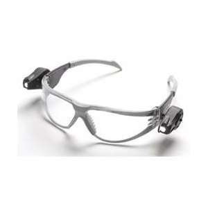   Glasses With Black Temple Frame Clear Anti Fog Lens And Dual LED