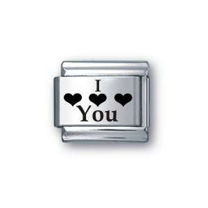  Body Candy Italian Charms Laser I Love You Jewelry