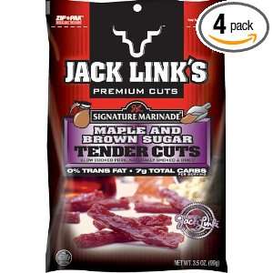 Jack Links Maple Brown Sugar Pork Tender Cuts, 3.5 Ounce Bags (Pack 