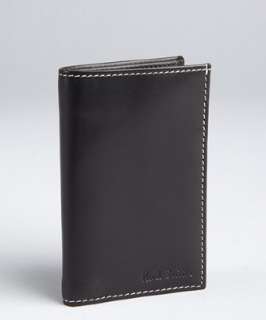Paul Smith black leather bi fold card holder  