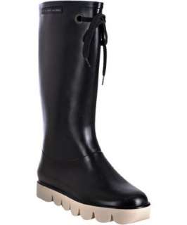 Marc Jacobs black rubber tie detail rain boots  