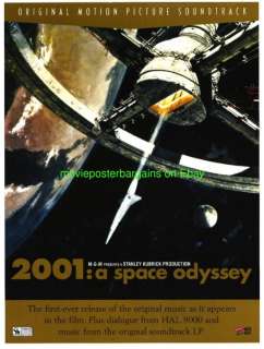 2001 A SPACE ODYSSEY MOVIE POSTER  SOUNDTRACK PROMO  