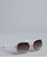 Marc by Marc Jacobs white metal frame oversized sunglasses style 