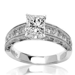  Antique/vintagestyle Diamond Engagement Ring With Channel 