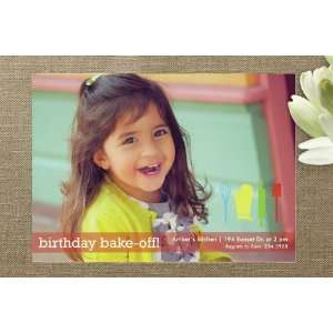   Birthday Bake Off Childrens Birthday Party Invitations Toys & Games