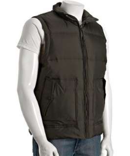 Levis Capital E olive quilted nylon down zip vest   