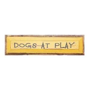  Dogs At Play Wall Plaque