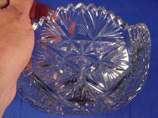 Vintage Cut Glass Serving Bowl  