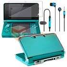 3in1 For Nintendo 3DS N3DS Screen Guard+Earphone​+Clear Crystal Hard 