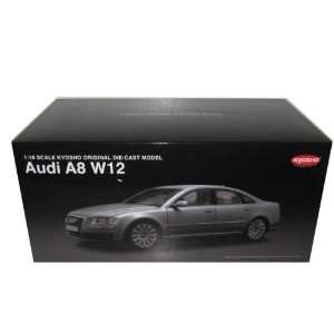  Audi A8 W12 Gray Diecast Car Model 1/18 Kyosho Automotive