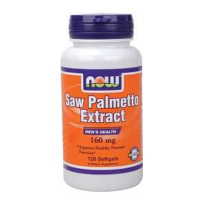 NOW Foods Saw Palmetto Double Strength, 160mg, Softgels 120 ea  
