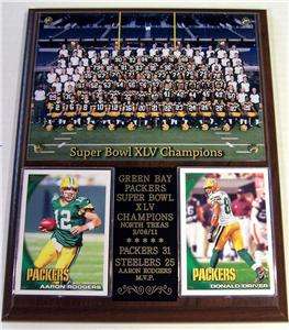   Packers Super Bowl XLV Champions Aaron Rodgers MVP Photo Card Plaque