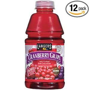 Langers Cranberry Grape Juice, 32 Ounces (Pack Of 12)  