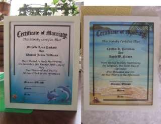 Up for sale is a decorative Marriage Certificate that will be 