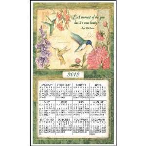    Wings & Blossoms Linen Kitchen Towel Calendar 2012