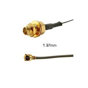  1.37mm (30AWG) SMA RP Female Bulkhead to Mini PCI Cable 